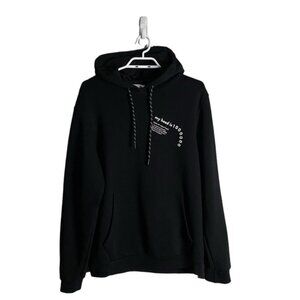 Turkish Dictionary x Fabrika Black Graphic Print Sweatshirt Hoodie